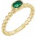 14K Yellow Lab-Grown Emerald Family Stackable Ring