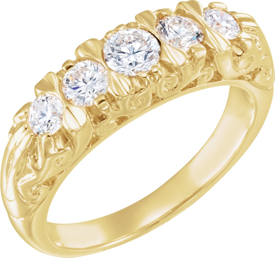 14K Yellow .75 CTW Diamond Anniversary Band Ref 254461