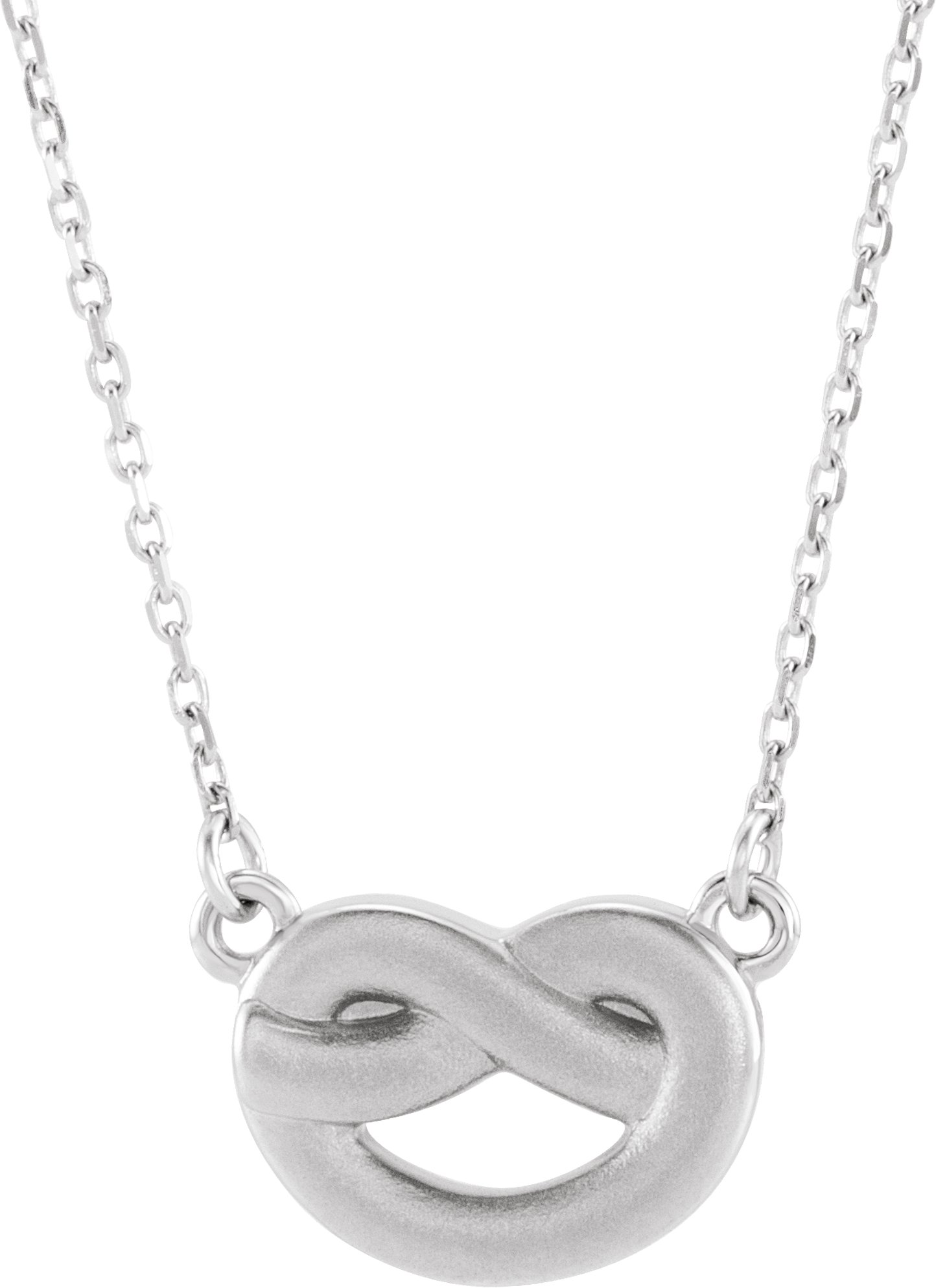 Sterling Silver Knot 16-18" Necklace