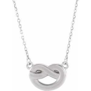 Sterling Silver Knot 16-18" Necklace