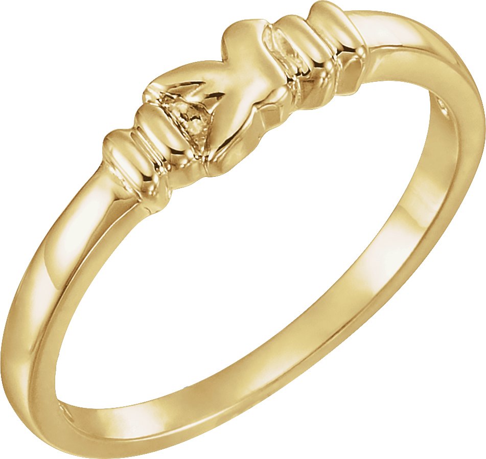 10K Yellow Holy Spirit Chastity Ring Size 4