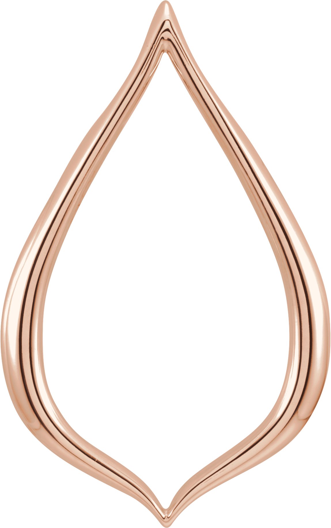 14K Rose Freeform Pendant