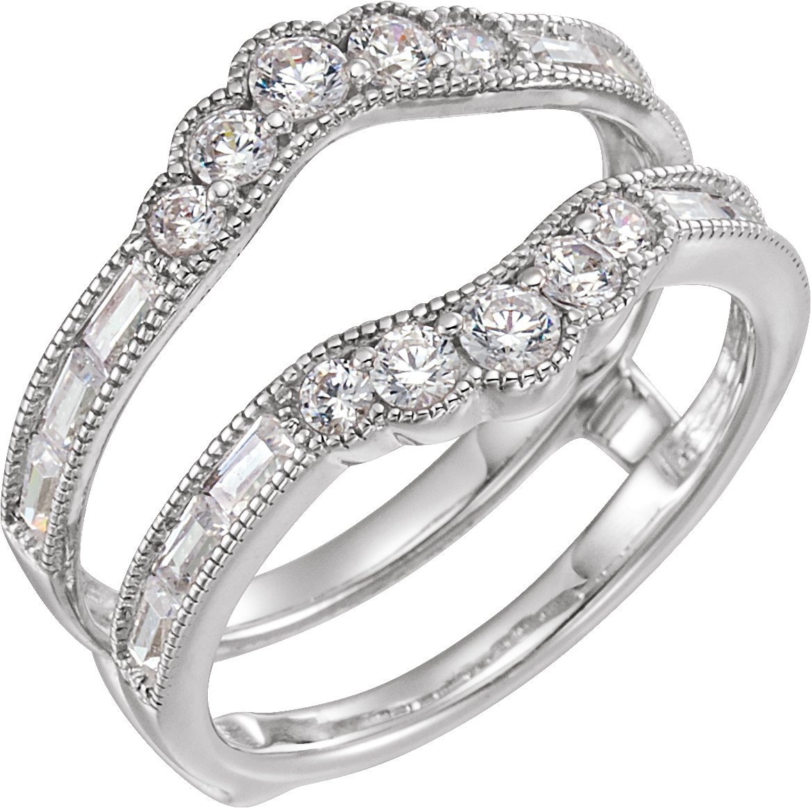 14K White 1 CTW Diamond Ring Guard Ref 13310645