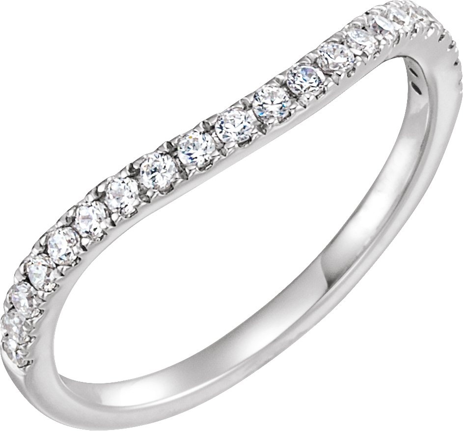 14K White 1/4 CTW Diamond Band