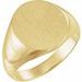 10K Yellow 22x20 mm Oval Signet Ring