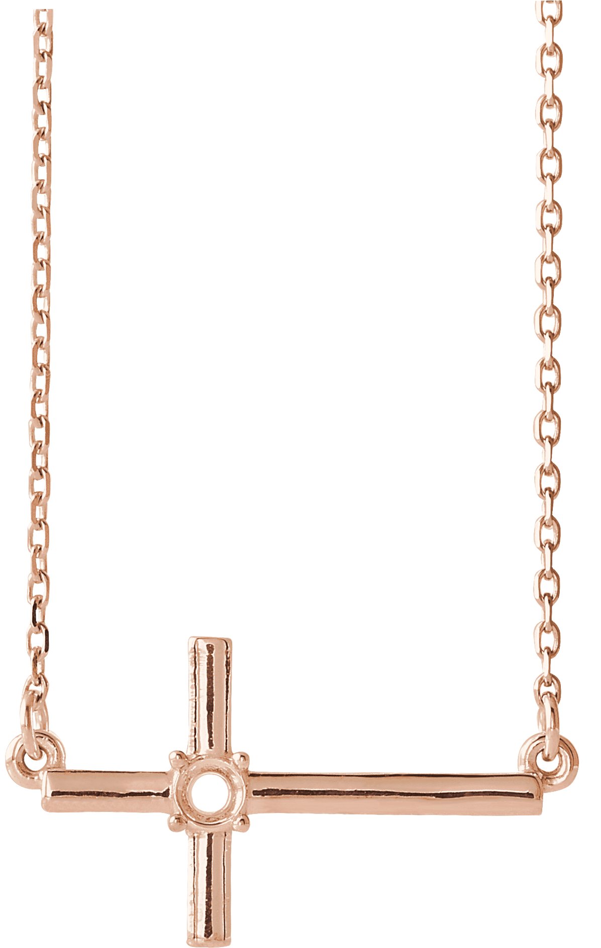 Sideways Cross Necklace or Center