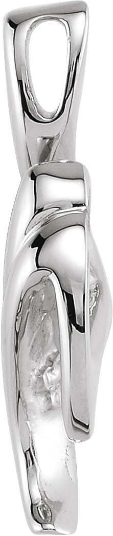 14K White Freeform Pendant