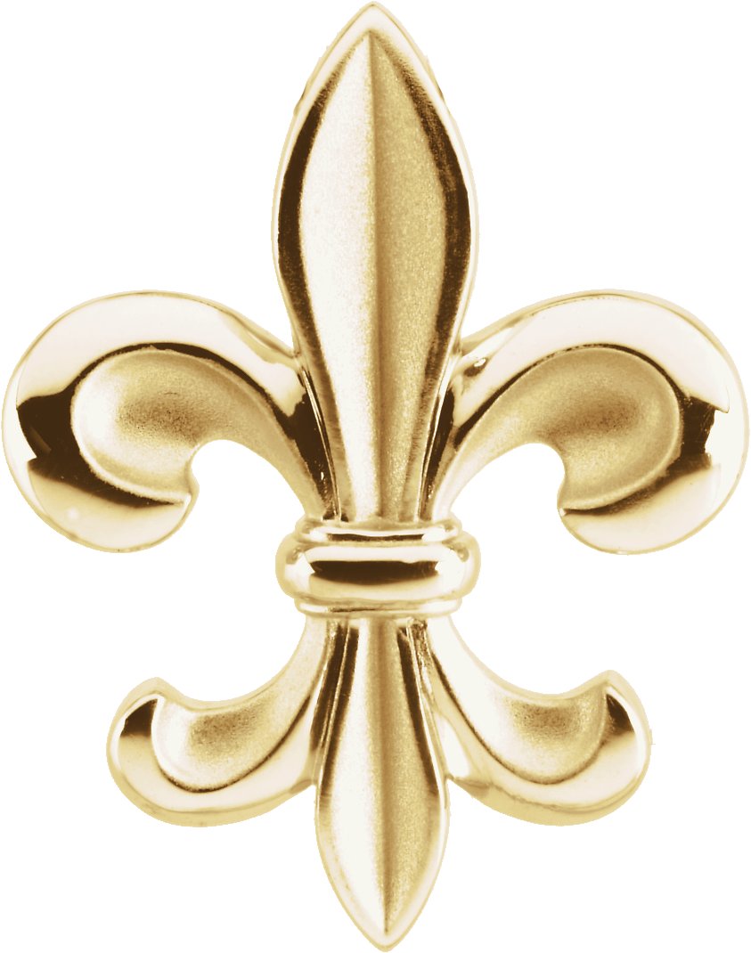 10K Yellow Fleur-de-lis Pendant