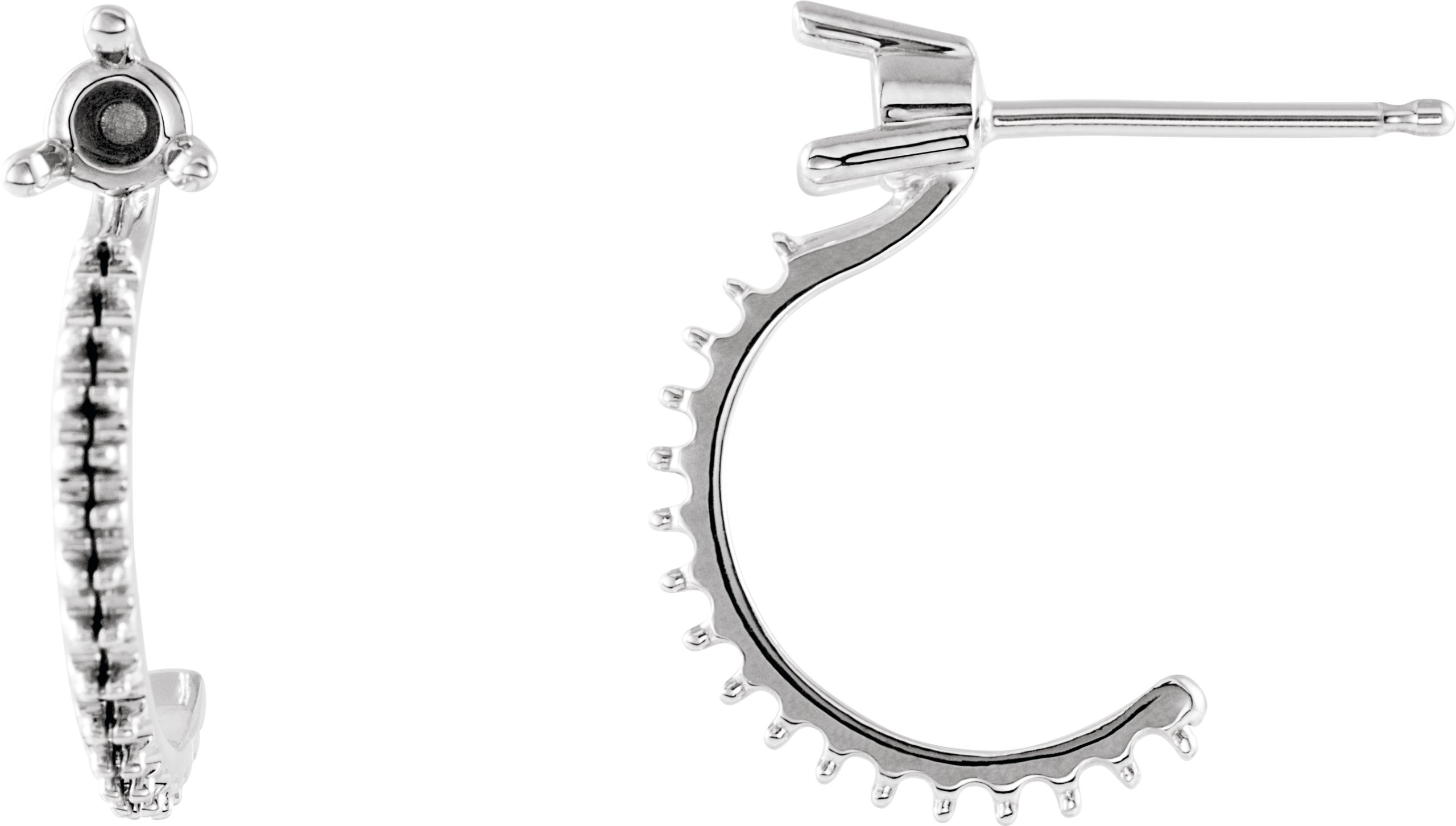 Accented J-Hoop Earrings