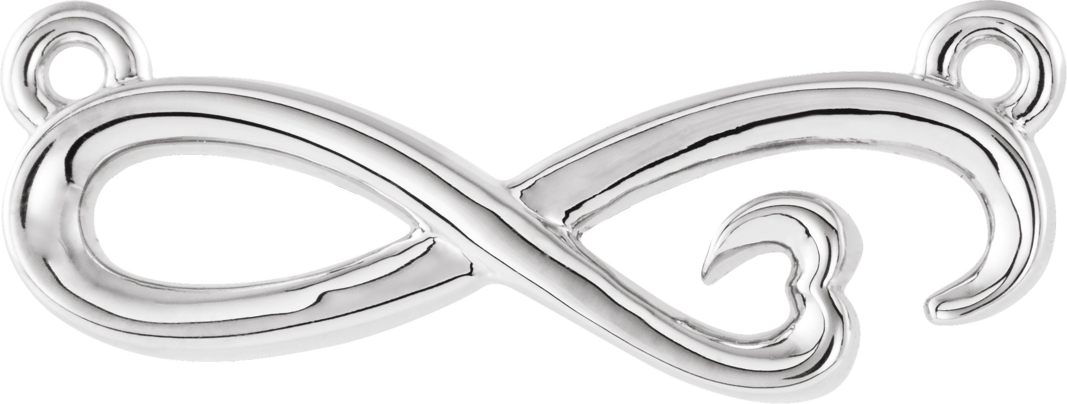 Infinity-Inspired Heart Necklace or Center