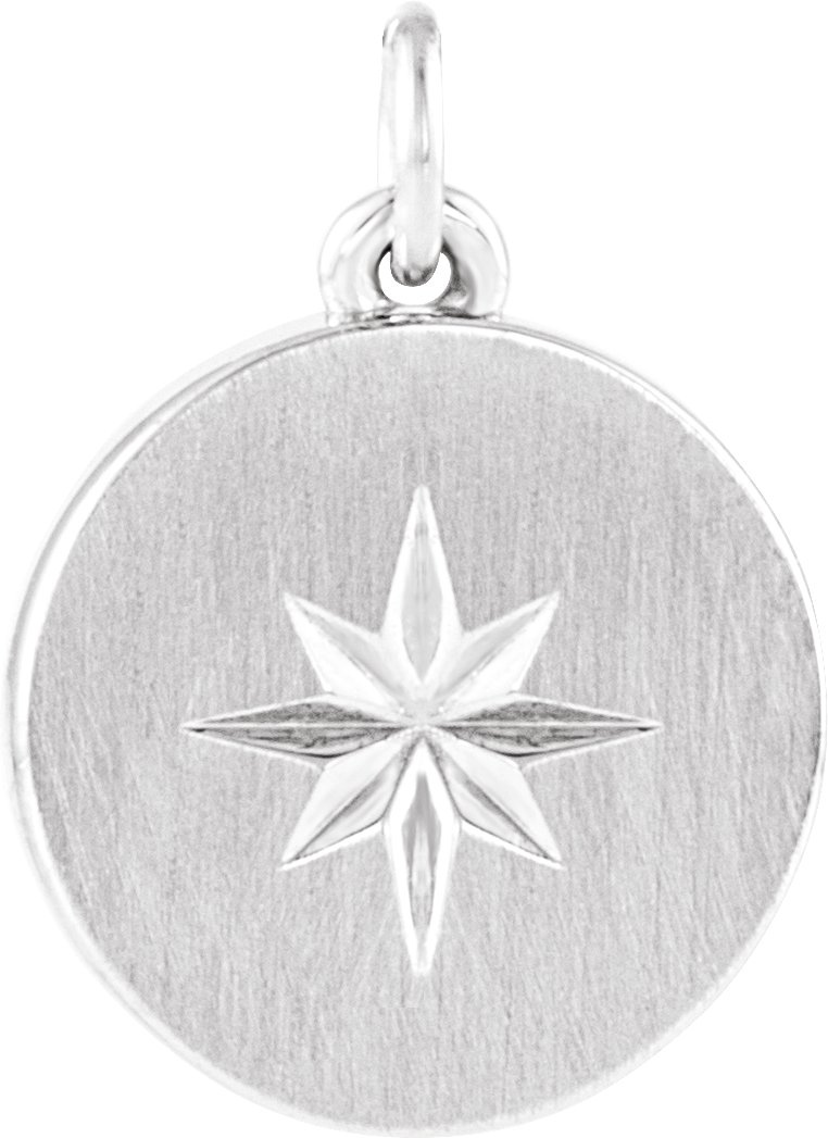 Platinum Starburst Disc Pendant 