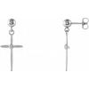 Diamond Cross Dangle Earrings 25.6 x 11mm Ref 170061