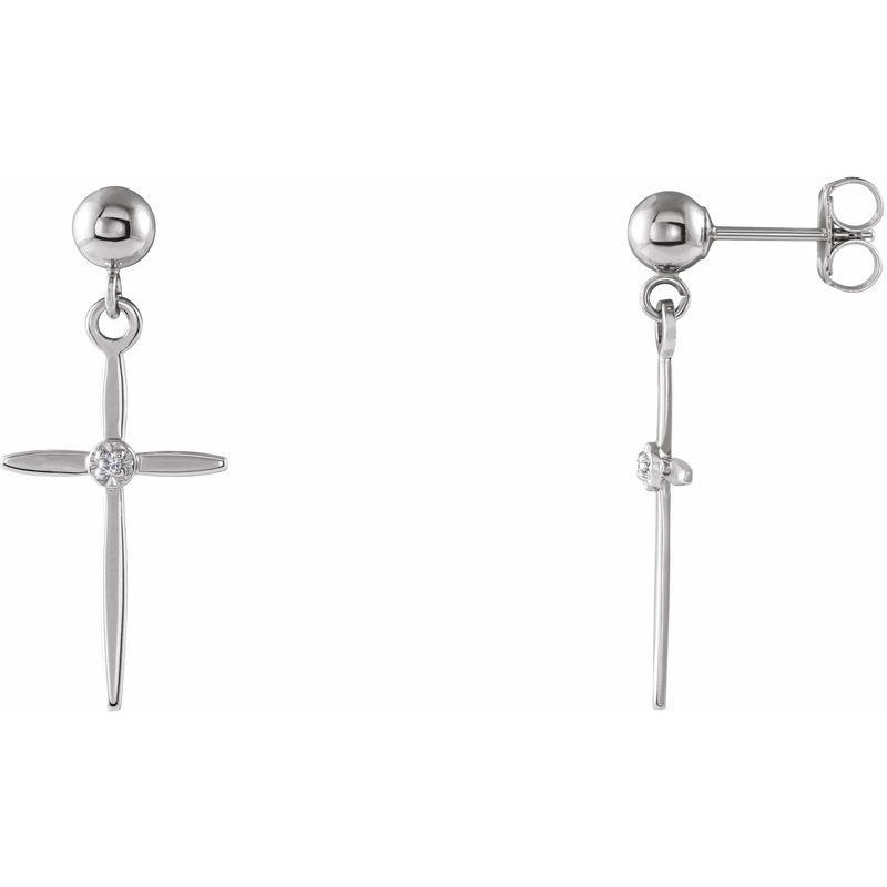 Cross & Ball Earrings