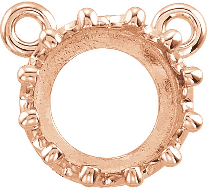 Round Cabochon Crown Necklace Center