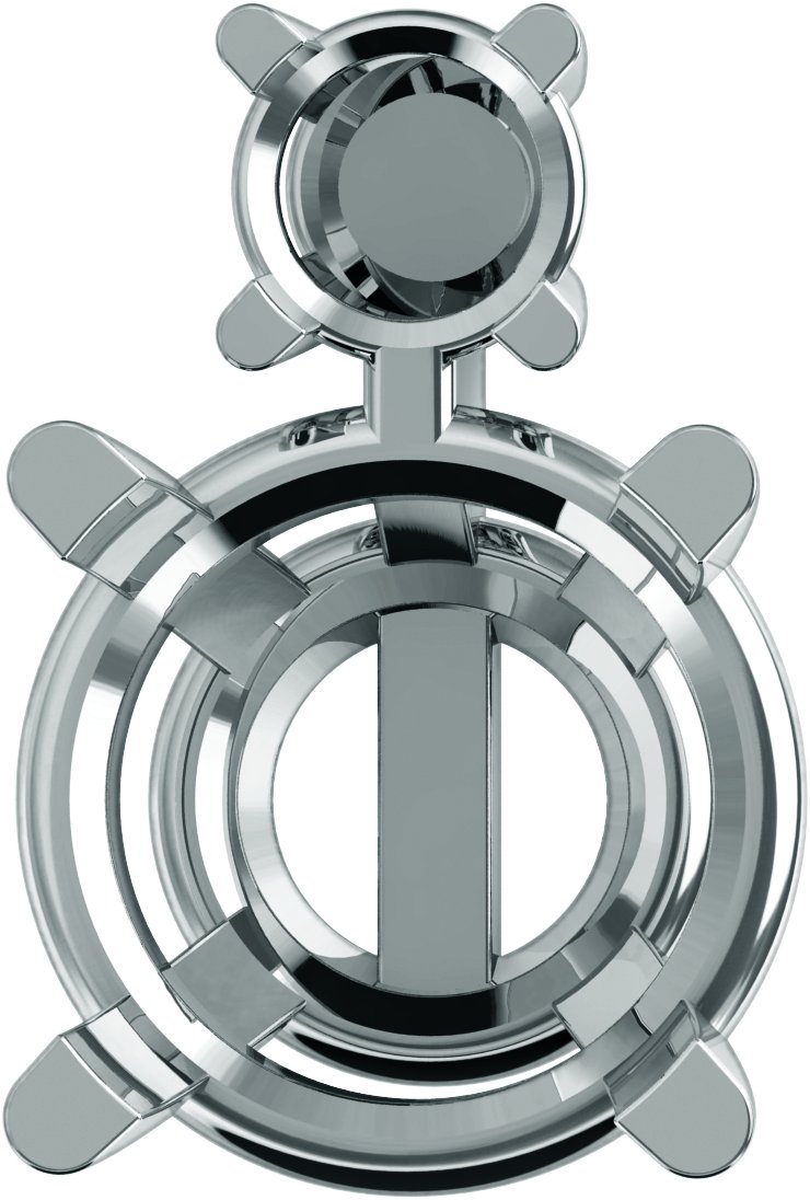 4-Prong Accented Earring Setting