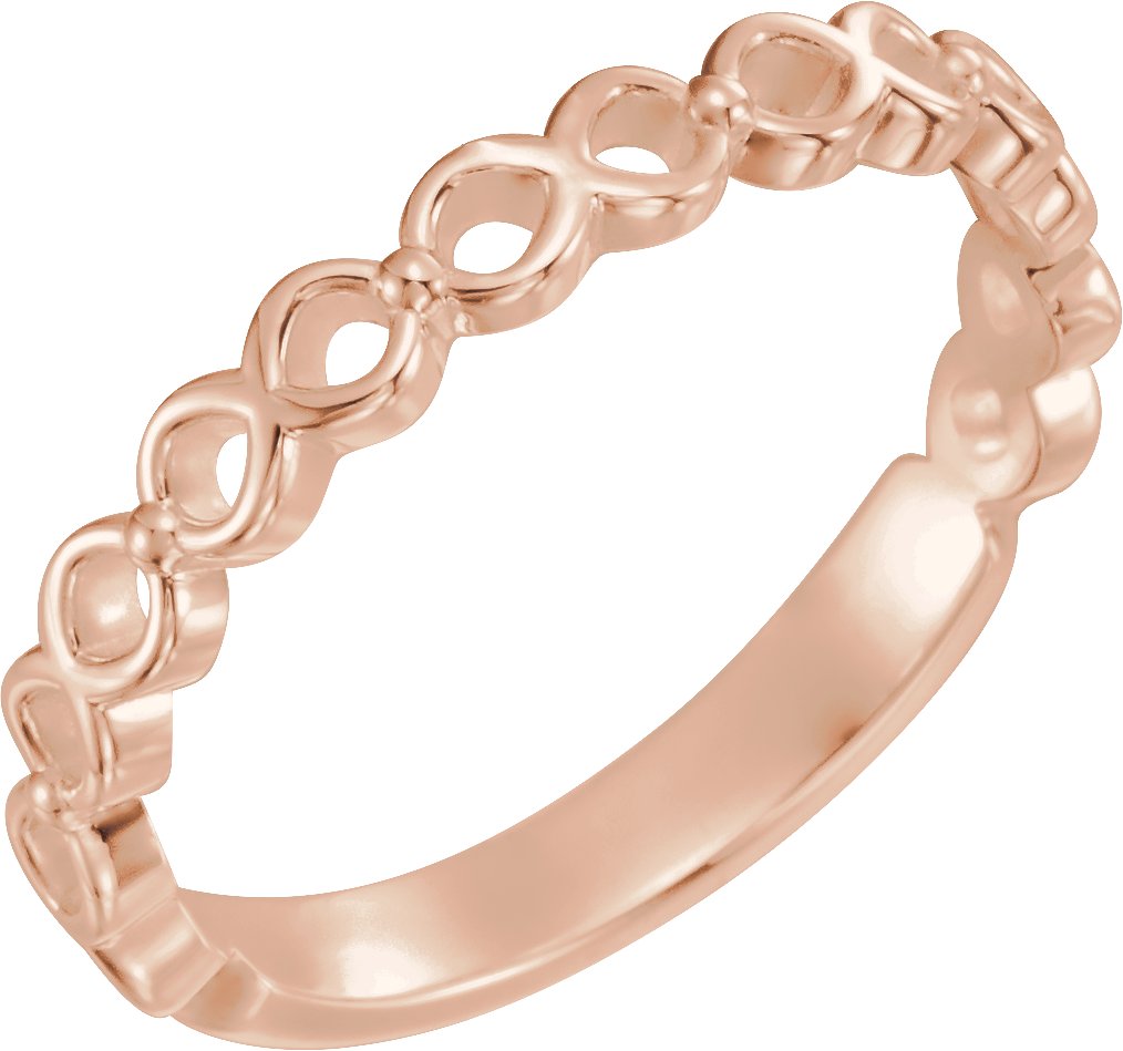 14K Rose  Stackable Ring