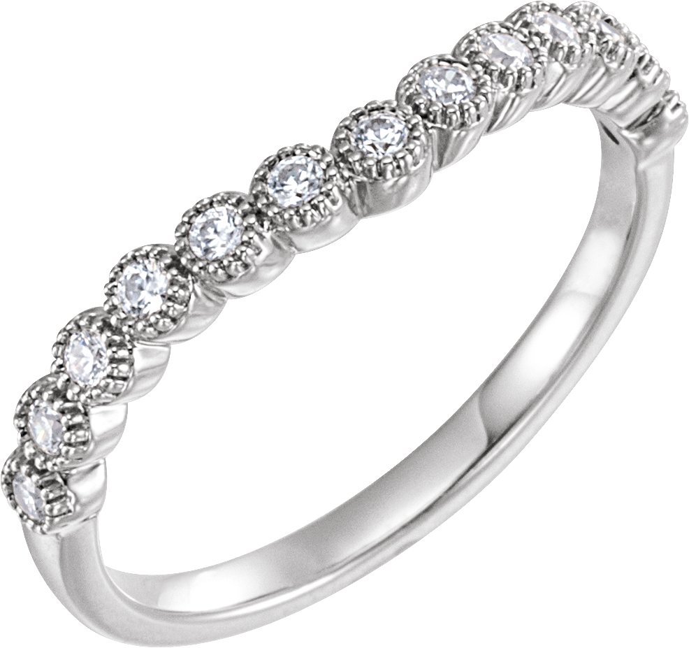 14K White .20 CTW Diamond Contour Band Ref 13308947