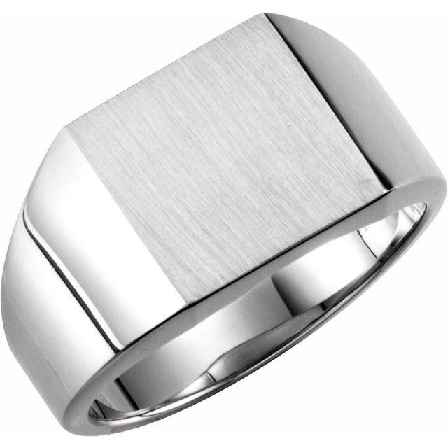 Sterling Silver 16 mm Square Signet Ring