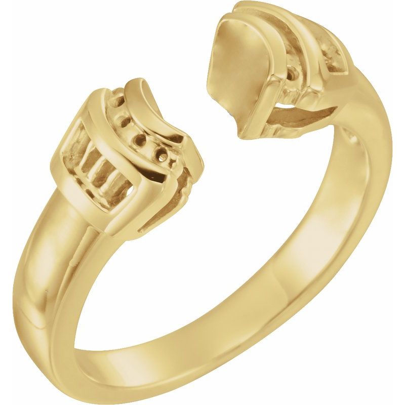 Half-Bezel Accented Engagement Ring
