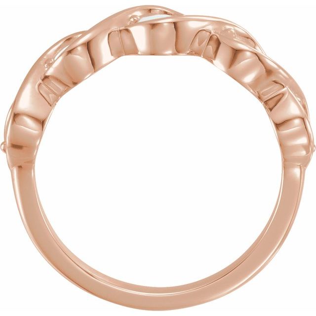 14K Rose Natural Opal Stackable Ring