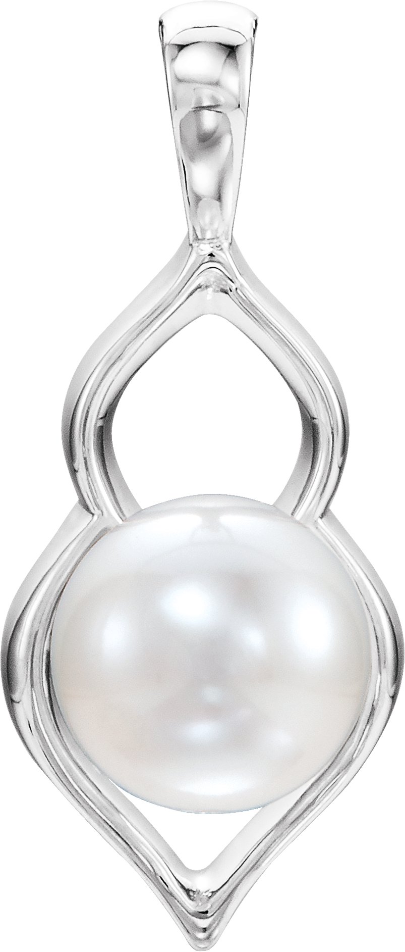 14K White Freshwater Cultured Pearl Pendant Ref. 13134445