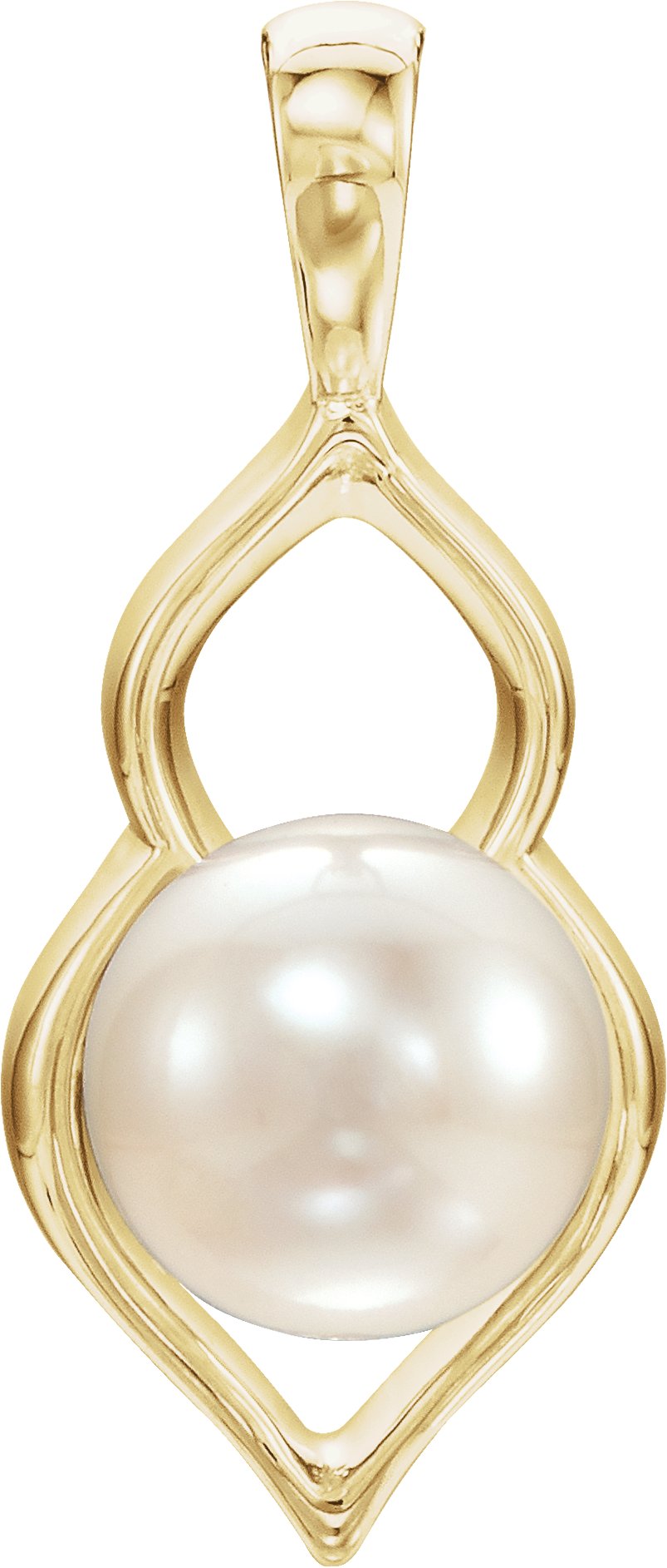 14K Yellow Freshwater Cultured Pearl Pendant Ref. 13134446