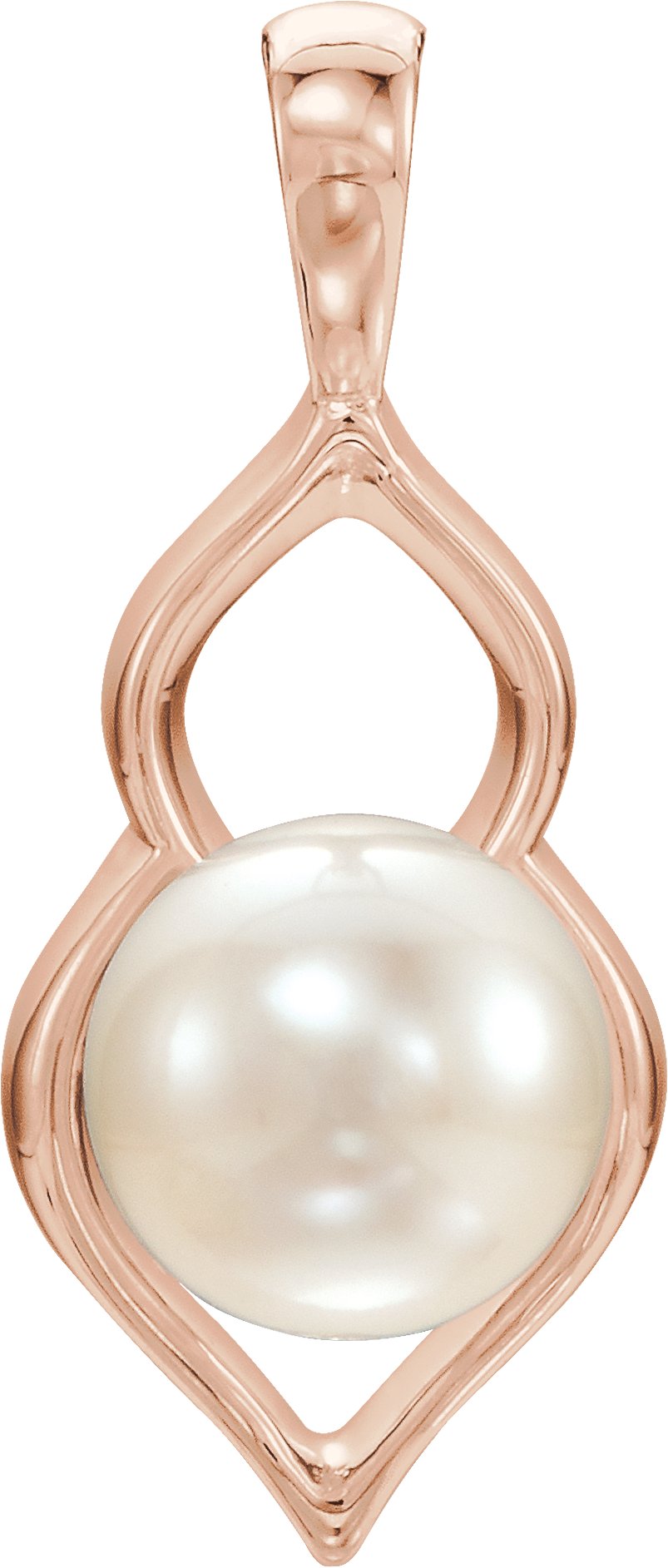 14K Rose Freshwater Cultured Pearl Pendant Ref. 13134447