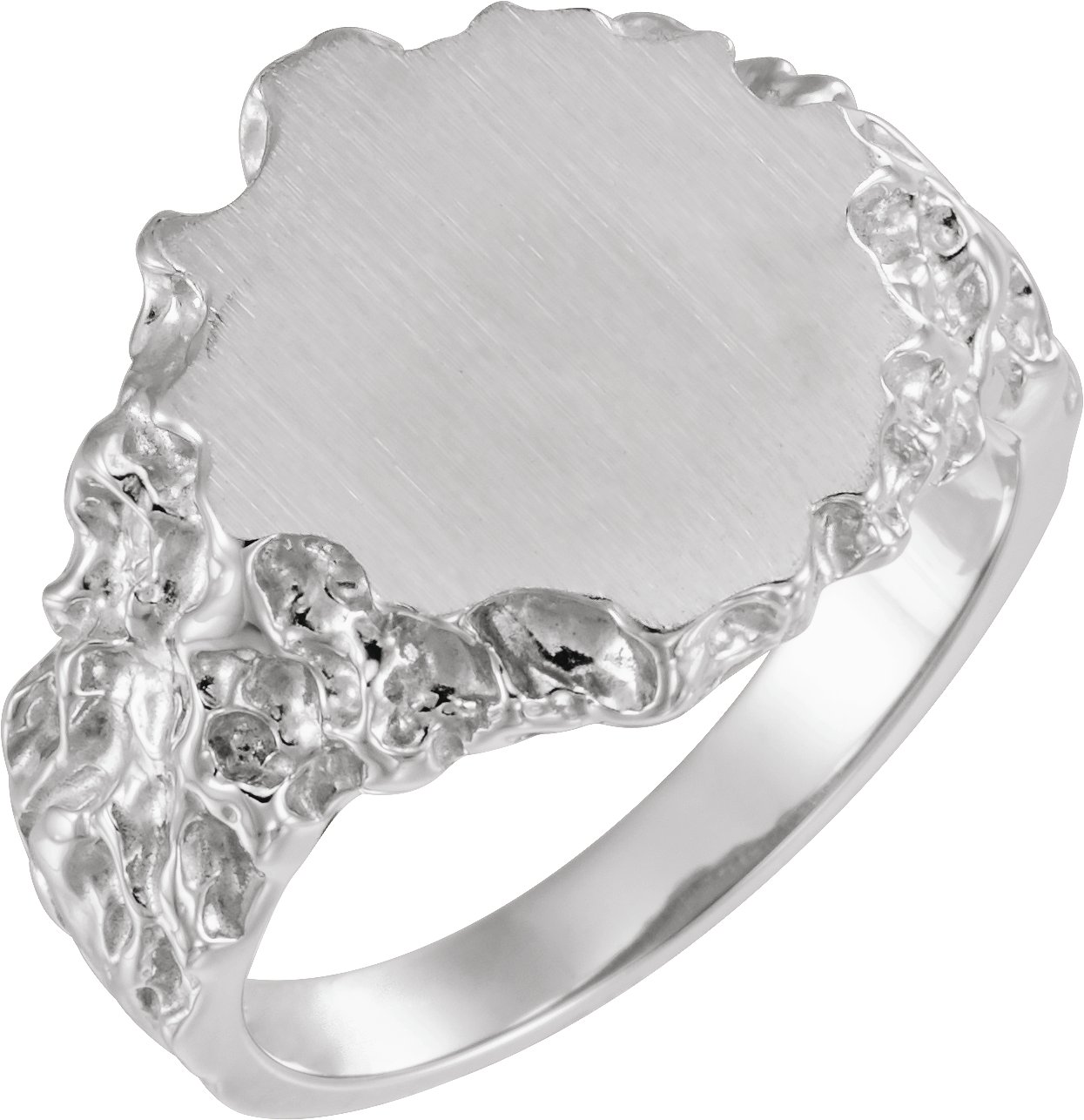 Oval Nugget Signet Ring