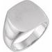 Sterling Silver 16 mm Square Signet Ring with Brush Finished Top