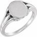 Sterling Silver 12x10 mm Oval Signet Ring