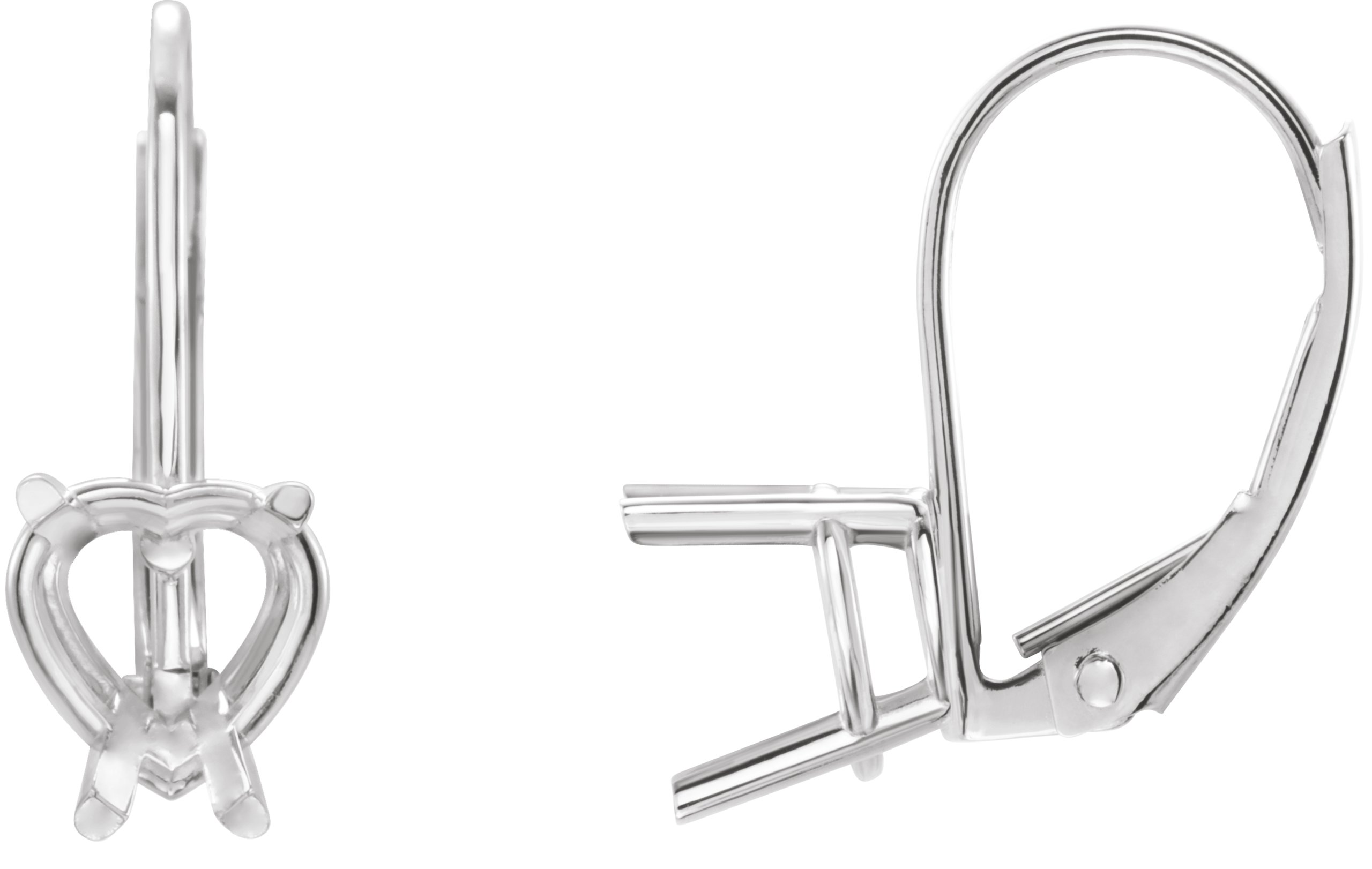 Heart 4-Prong Earrings