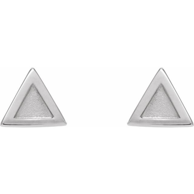 Sterling Silver Petite Triangle Earrings  
