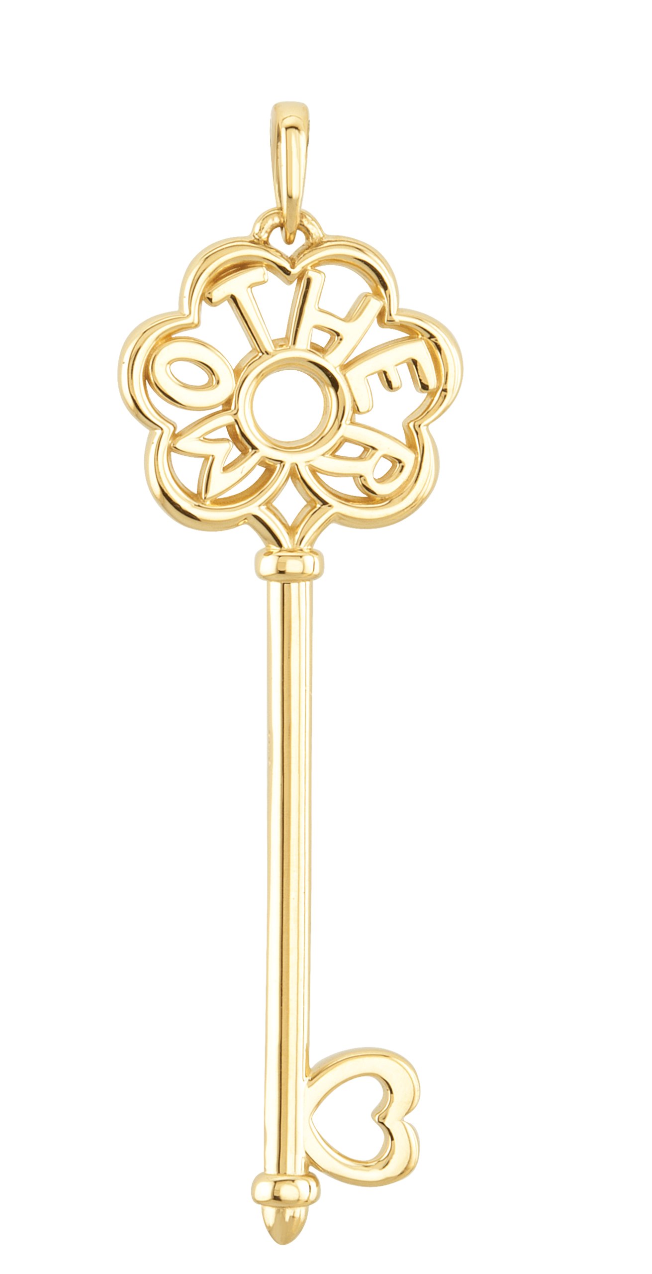 14K Yellow 47.5x14.5 mm Mother's Key Pendant Ref. 3352630