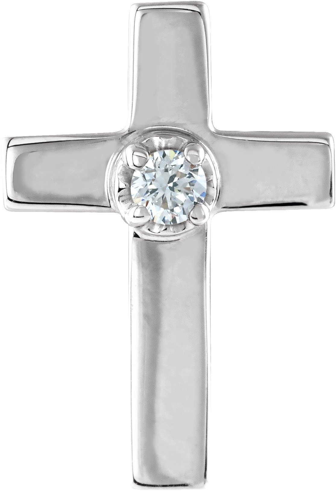 Diamond Cross Lapel Pin 11 x 8mm Ref 431157