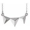 Sterling Silver Pyramid 16 18 inch Necklace Ref. 13217605