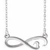 Sterling Silver Infinity Inspired Heart 16 18 inch Necklace Ref. 13218734