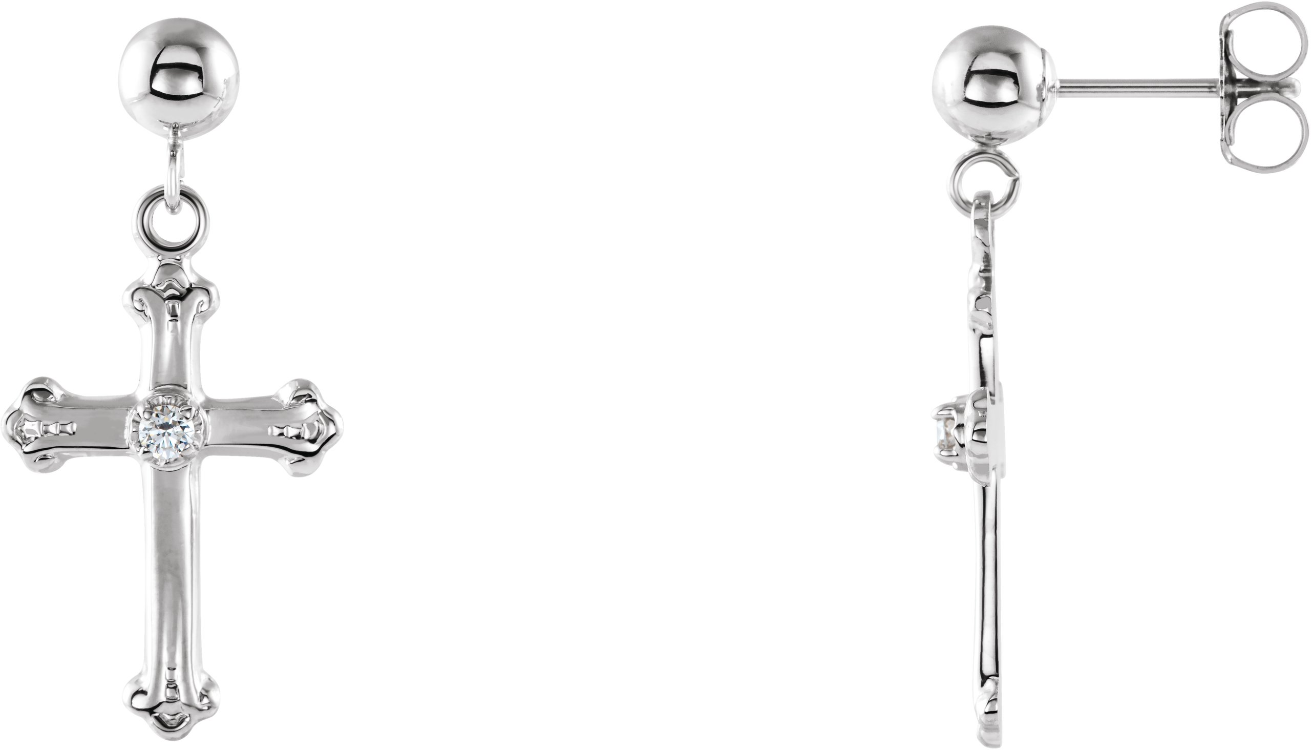 Cross & Ball Earrings
