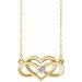 14K Yellow 1/10 CTW Natural Diamond Infinity-Inspired Heart 16-18