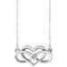 14K White 1/10 CTW Natural Diamond Infinity-Inspired Heart 16-18