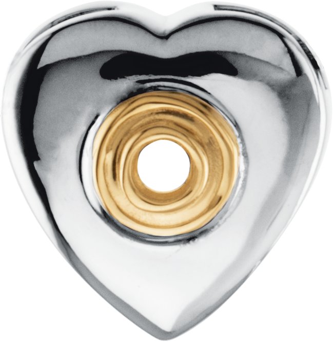 Diamond Heart Shape Chain Slide 10 x 10mm .1 Carat Ref 881565