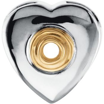 Diamond Heart Shape Chain Slide 10 x 10mm .1 Carat Ref 881565