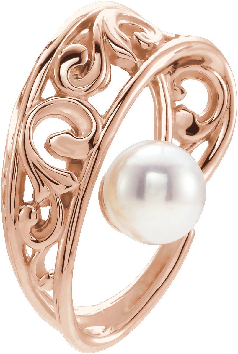 14K Rose Freshwater Cultured Pearl Pendant Ref. 13054798