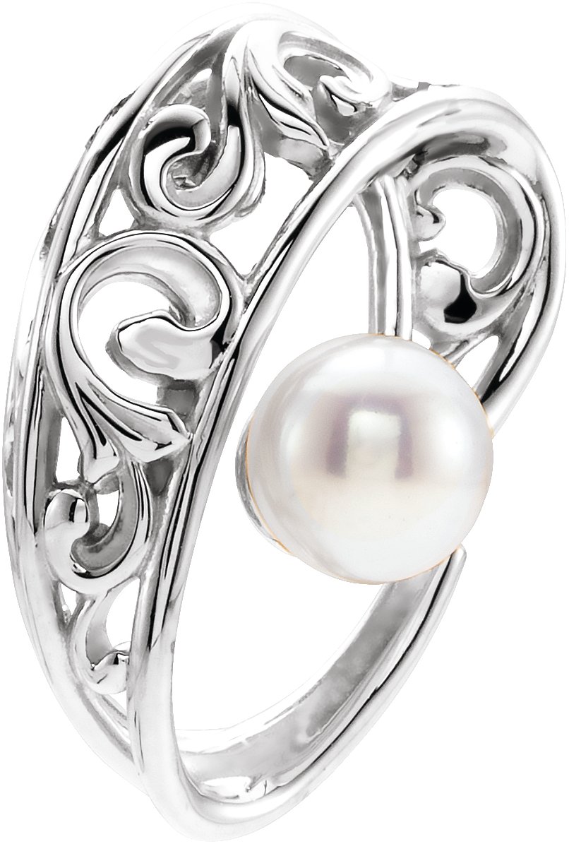 14K White Freshwater Cultured Pearl Pendant Ref. 13054796