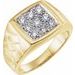 14K Yellow/White 5/8 CTW Natural Diamond Cluster Ring