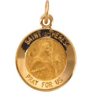 St. Theresa Medal Necklace or Pendant