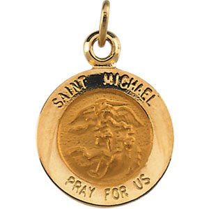 14K Yellow 12 mm St. Michael Medal Ref 274999