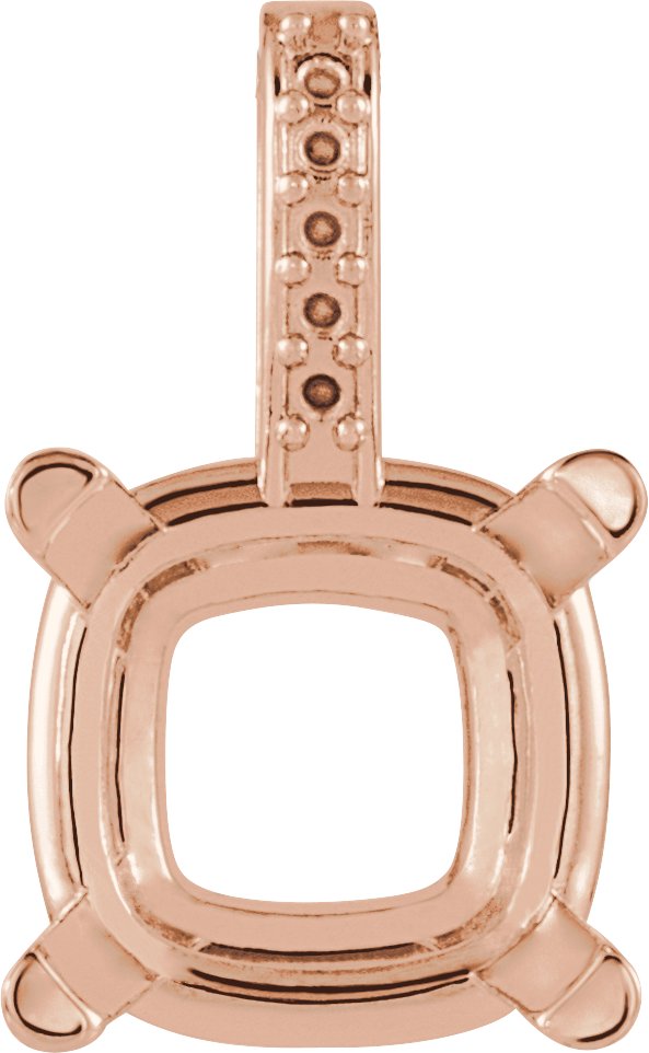 Cushion 4-Prong Accented Pendant