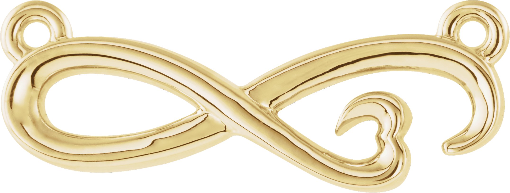 Infinity-Inspired Heart Necklace or Center
