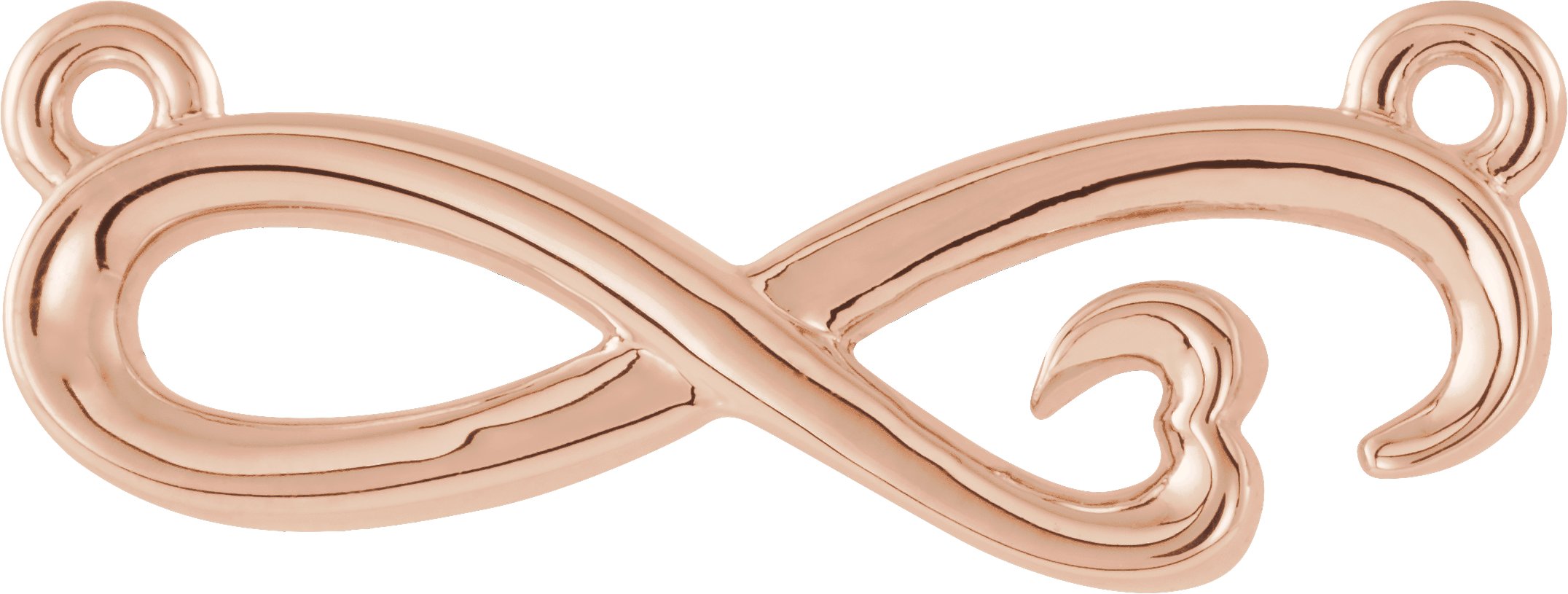 Infinity-Inspired Heart Necklace or Center
