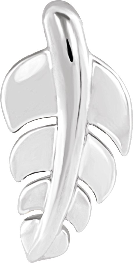 Sterling Silver 14.5x7.2 mm Leaf Pendant